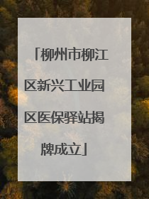 柳州市柳江区新兴工业园区医保驿站揭牌成立