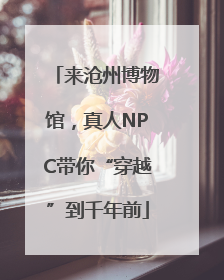 来沧州博物馆，真人NPC带你“穿越”到千年前