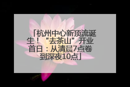 杭州中心新顶流诞生！“去茶山”开业首日：从清晨7点卷到深夜10点