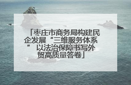枣庄市商务局构建民企发展“三维服务体系” 以法治保障书写外贸高质量答卷
