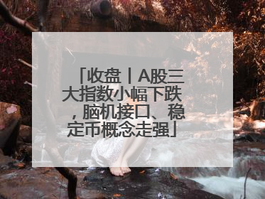 收盘丨A股三大指数小幅下跌，脑机接口、稳定币概念走强