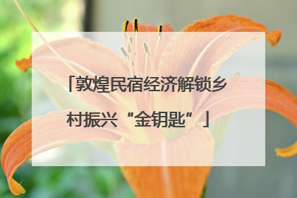 敦煌民宿经济解锁乡村振兴“金钥匙”