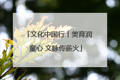 文化中国行丨美育润童心 文脉传薪火
