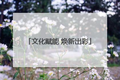 文化赋能 焕新出彩