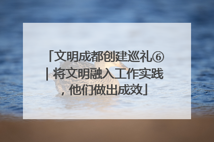 文明成都创建巡礼⑥｜将文明融入工作实践，他们做出成效
