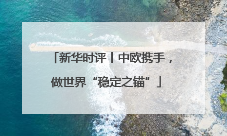 新华时评丨中欧携手，做世界“稳定之锚”
