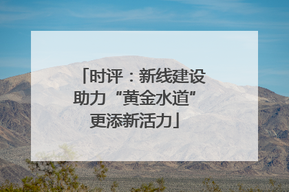 时评：新线建设助力“黄金水道”更添新活力