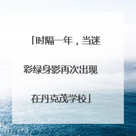 时隔一年，当迷彩绿身影再次出现在丹克茂学校