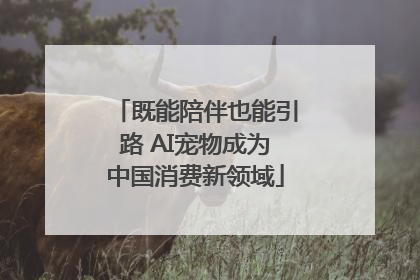 既能陪伴也能引路 AI宠物成为中国消费新领域