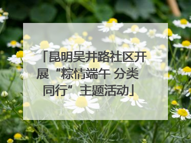 昆明吴井路社区开展“粽情端午 分类同行”主题活动