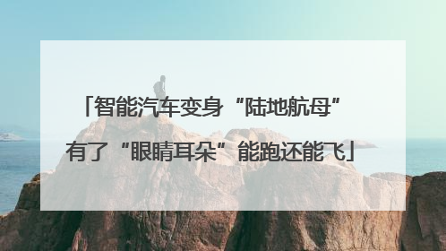 智能汽车变身“陆地航母” 有了“眼睛耳朵”能跑还能飞