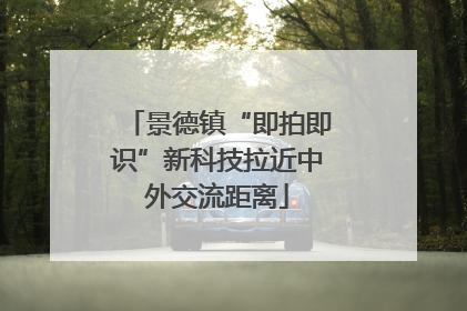 景德镇“即拍即识”新科技拉近中外交流距离