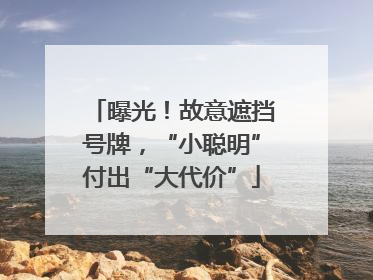 曝光！故意遮挡号牌，“小聪明”付出“大代价”