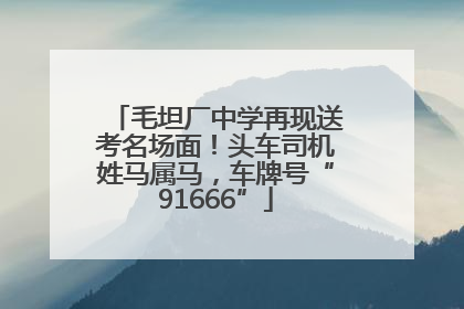毛坦厂中学再现送考名场面！头车司机姓马属马，车牌号“91666”