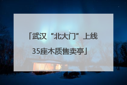 武汉“北大门”上线35座木质售卖亭