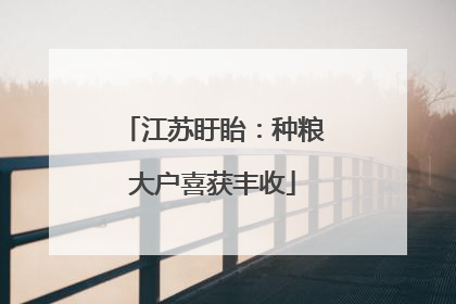 江苏盱眙：种粮大户喜获丰收