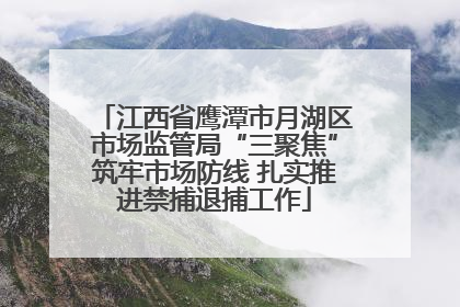 江西省鹰潭市月湖区市场监管局“三聚焦”筑牢市场防线 扎实推进禁捕退捕工作