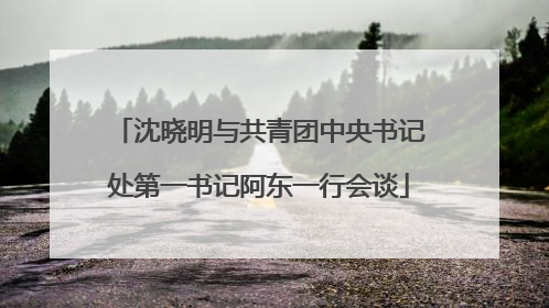 沈晓明与共青团中央书记处第一书记阿东一行会谈