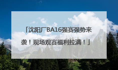沈阳厂BA16强赛强势来袭！现场观赛福利拉满！