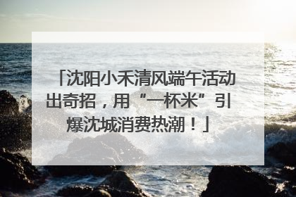 沈阳小禾清风端午活动出奇招，用“一杯米”引爆沈城消费热潮！