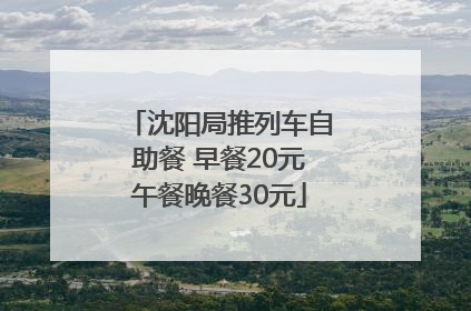 沈阳局推列车自助餐 早餐20元午餐晚餐30元