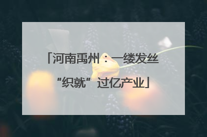 河南禹州：一缕发丝“织就”过亿产业