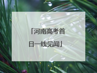 河南高考首日一线见闻