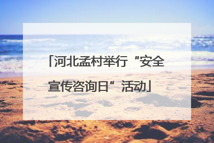 河北孟村举行“安全宣传咨询日”活动