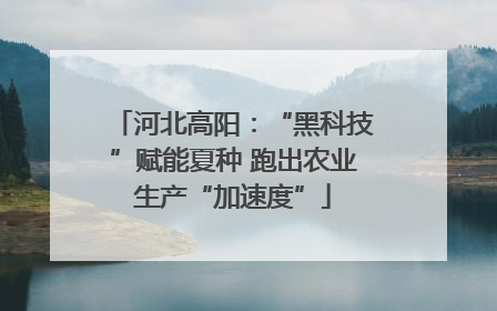 河北高阳：“黑科技”赋能夏种 跑出农业生产“加速度”