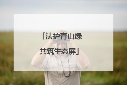 法护青山绿 共筑生态屏