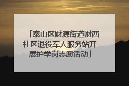 泰山区财源街道财西社区退役军人服务站开展护学岗志愿活动