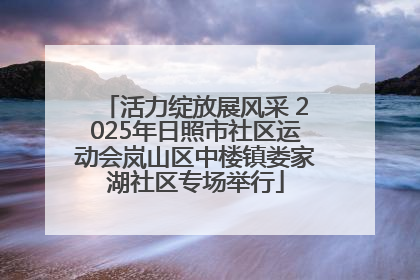 活力绽放展风采 2025年日照市社区运动会岚山区中楼镇娄家湖社区专场举行