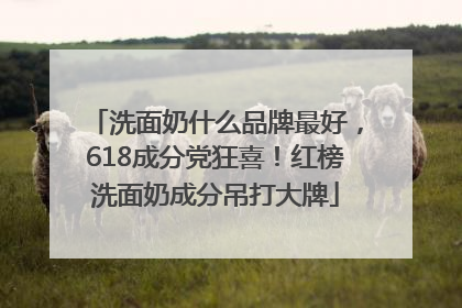 洗面奶什么品牌最好，618成分党狂喜！红榜洗面奶成分吊打大牌