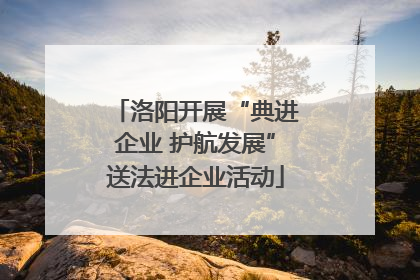 洛阳开展“典进企业 护航发展”送法进企业活动