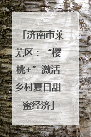 济南市莱芜区：“樱桃+”激活乡村夏日甜蜜经济