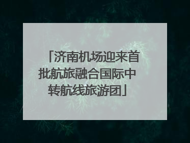 济南机场迎来首批航旅融合国际中转航线旅游团