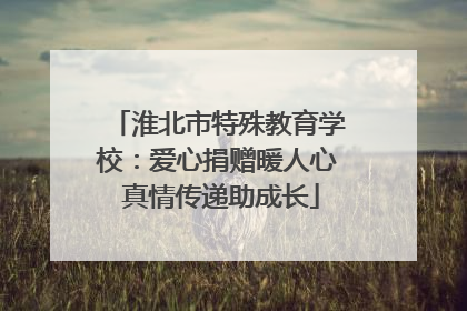淮北市特殊教育学校：爱心捐赠暖人心 真情传递助成长
