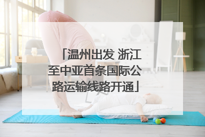 温州出发 浙江至中亚首条国际公路运输线路开通
