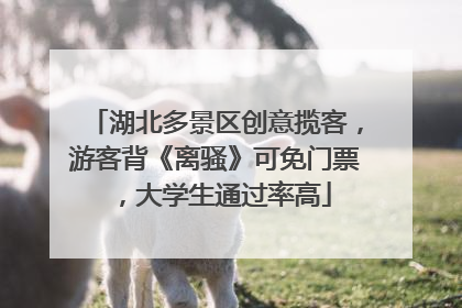 湖北多景区创意揽客，游客背《离骚》可免门票，大学生通过率高