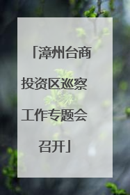 漳州台商投资区巡察工作专题会召开