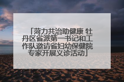 菏力共治助健康 牡丹区省派第一书记和工作队邀请省妇幼保健院专家开展义诊活动