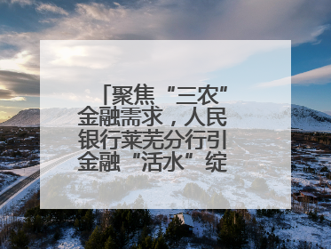 聚焦“三农”金融需求，人民银行莱芜分行引金融“活水”绽乡村振兴之花