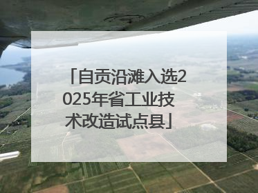 自贡沿滩入选2025年省工业技术改造试点县