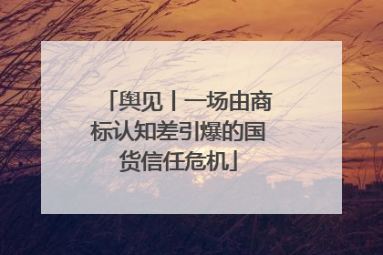 舆见丨一场由商标认知差引爆的国货信任危机