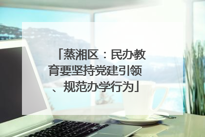 蒸湘区：民办教育要坚持党建引领、规范办学行为