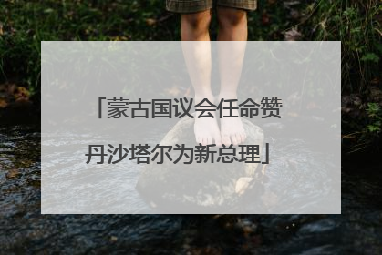 蒙古国议会任命赞丹沙塔尔为新总理