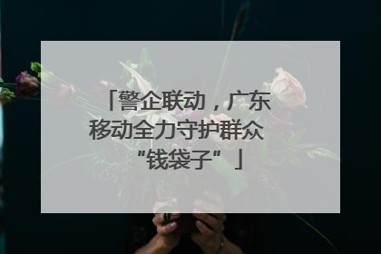警企联动，广东移动全力守护群众“钱袋子”