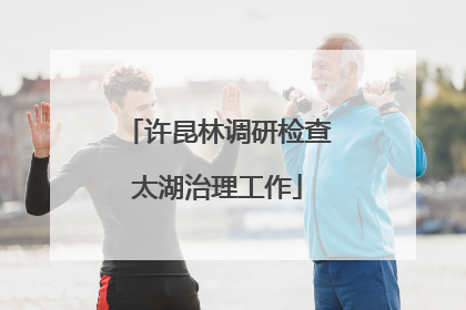 许昆林调研检查太湖治理工作