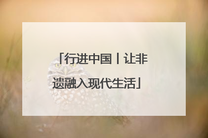 行进中国丨让非遗融入现代生活