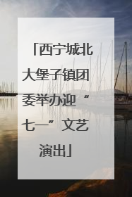 西宁城北大堡子镇团委举办迎“七一”文艺演出